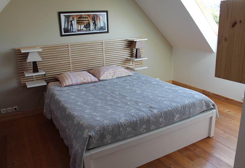 La chambre d'hôtes de "ile de Sein" un endroit calme et paisible, le lit fait 160 cm