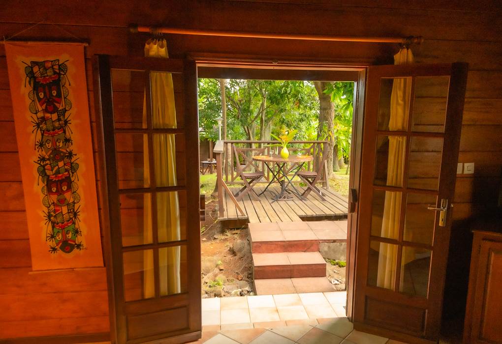 bungalow Alamanda donnant sur la terrasse vue jardin