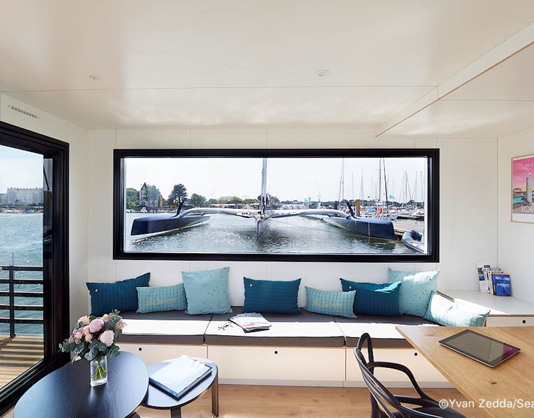 Coin salon - Lodge Boat L'Endroit