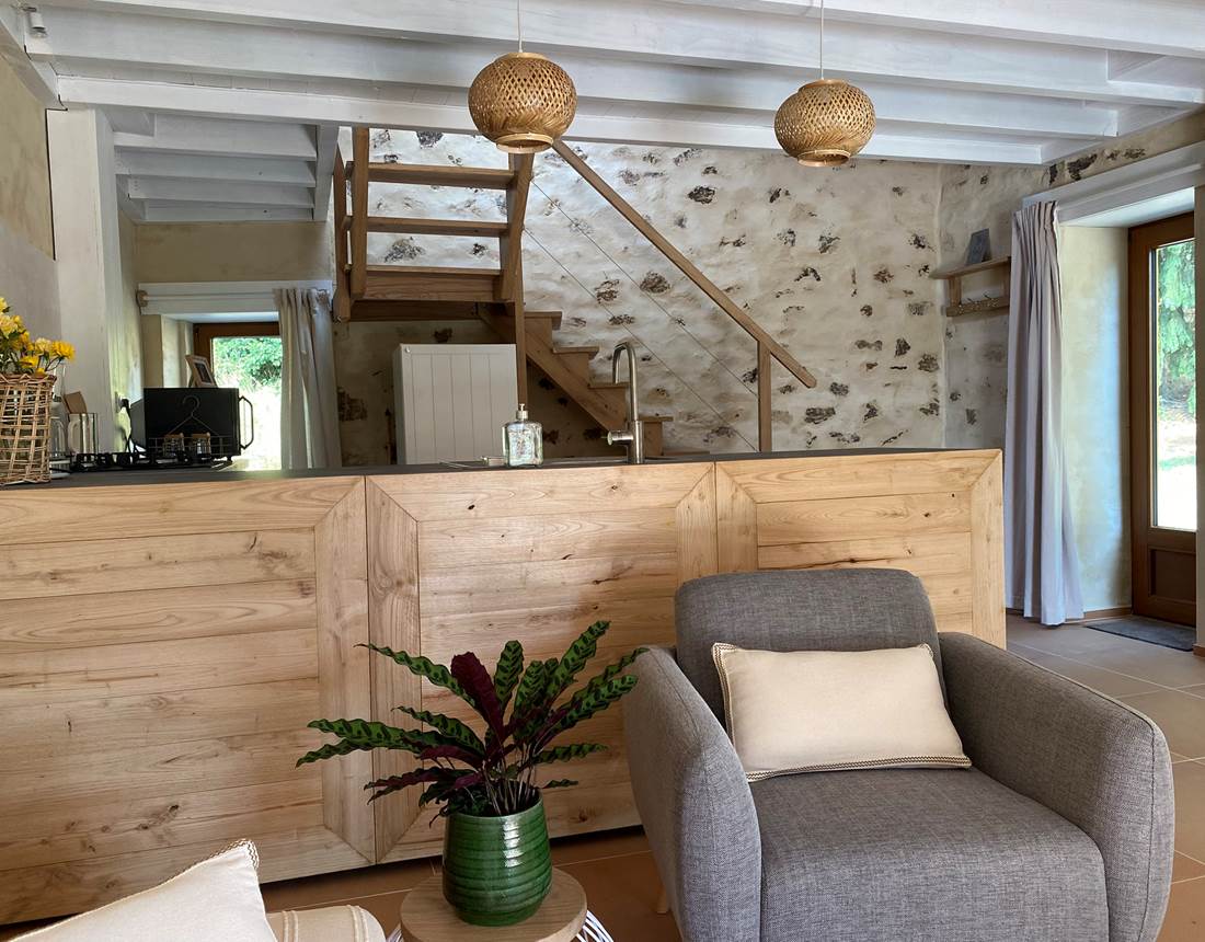 Gîte de la chevêche , séjour cosy