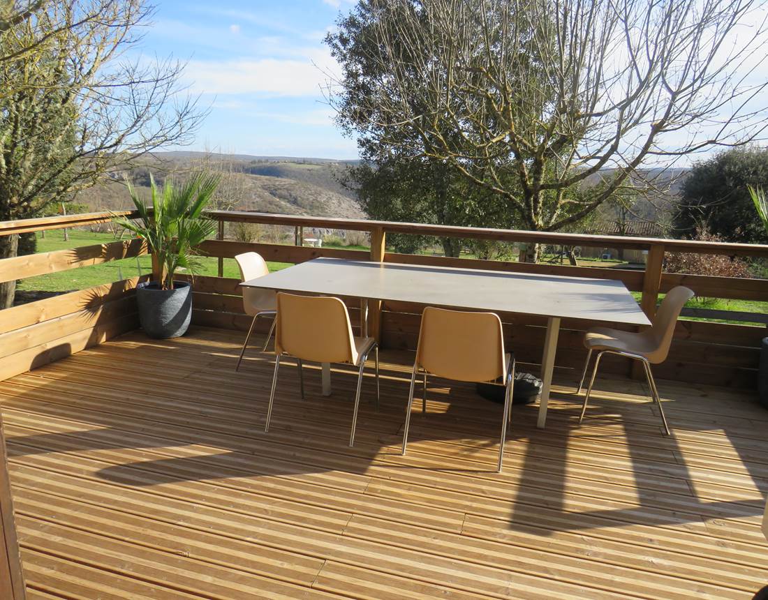 Rocamadour chalet terrasse