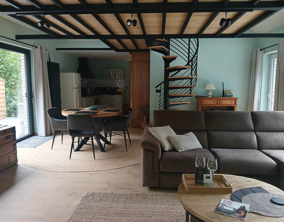 séjour et cuisine du gîte