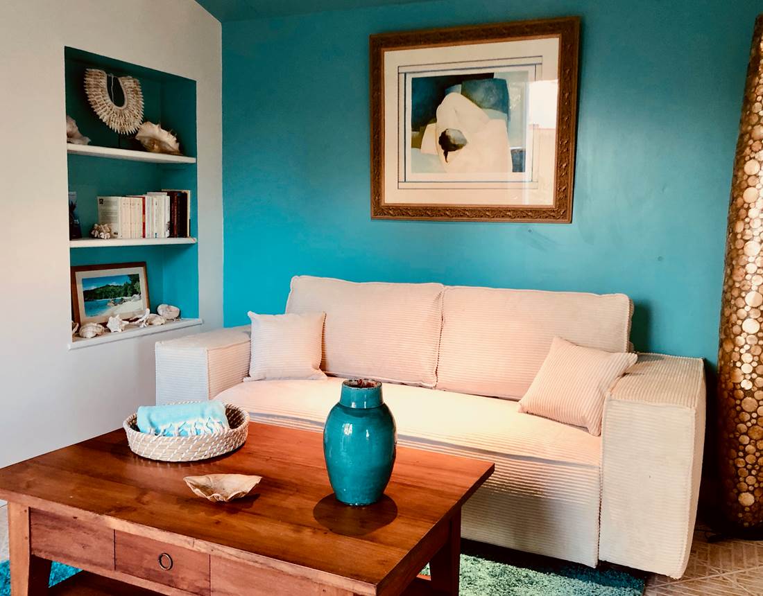 Chambre bleue -le salon