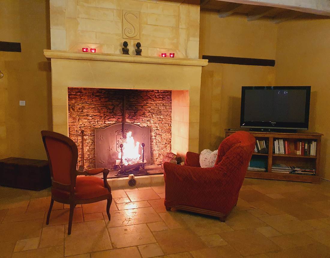 Salon du gîte 14 pers