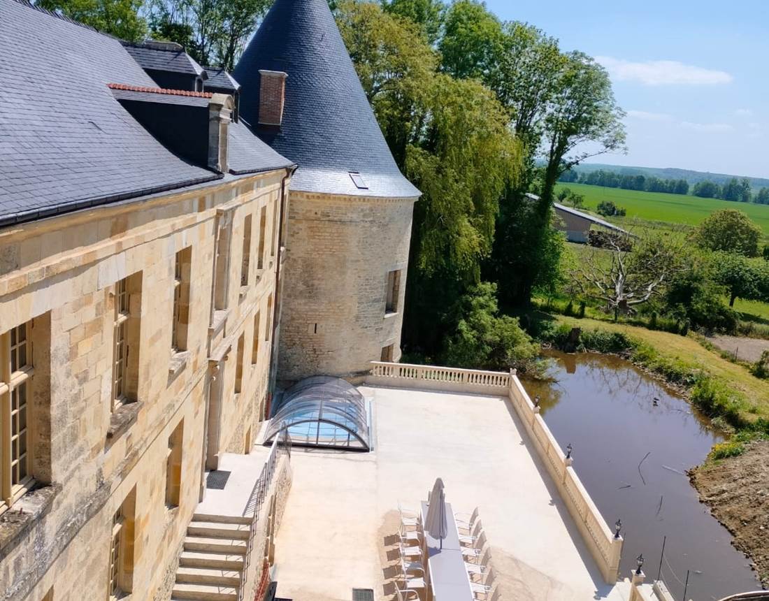 la terrasse vue d'en haut