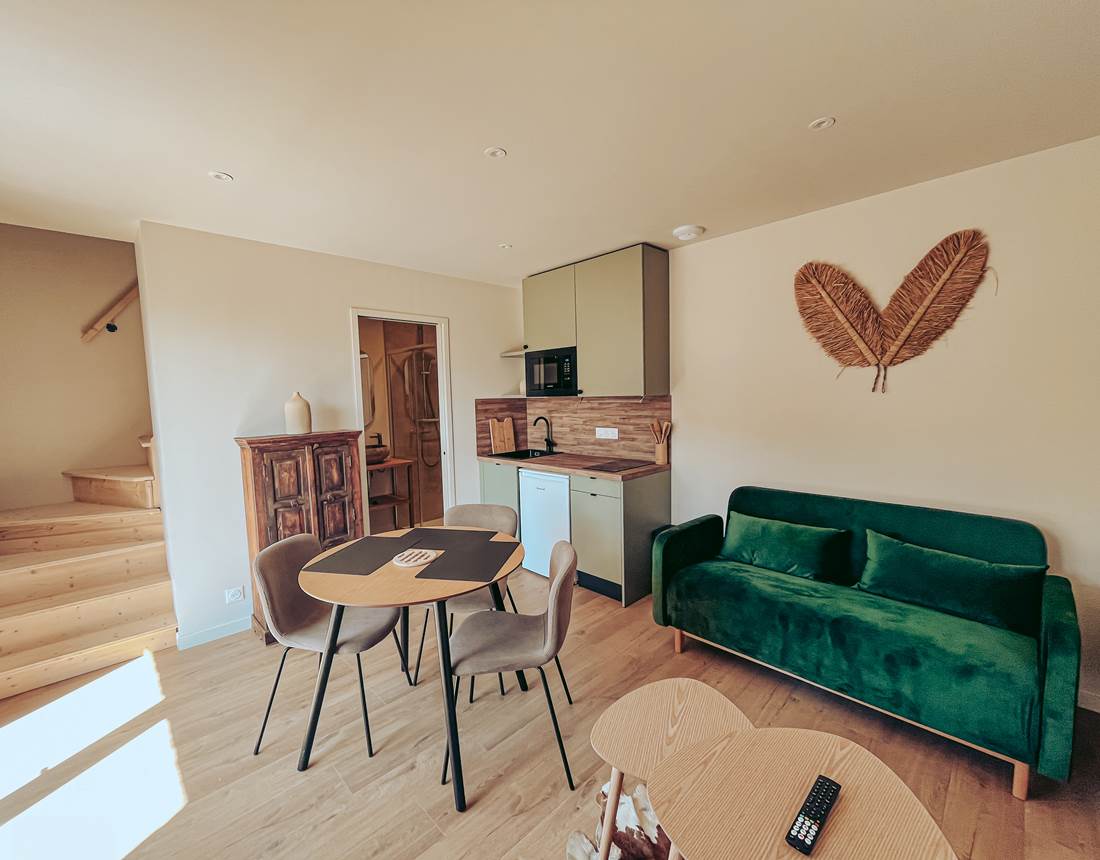 Coin cuisine, salon et salle à manger