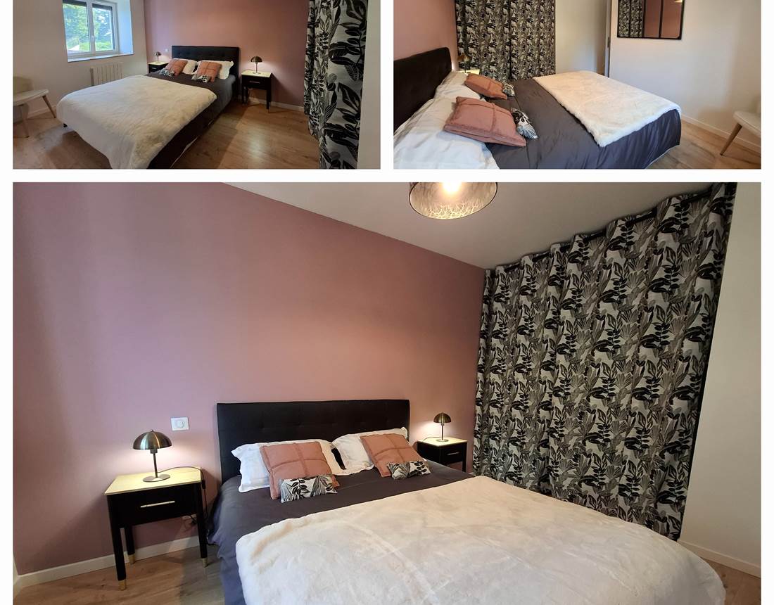 chambre double Rose tropical chic clos des hirondelles limousin