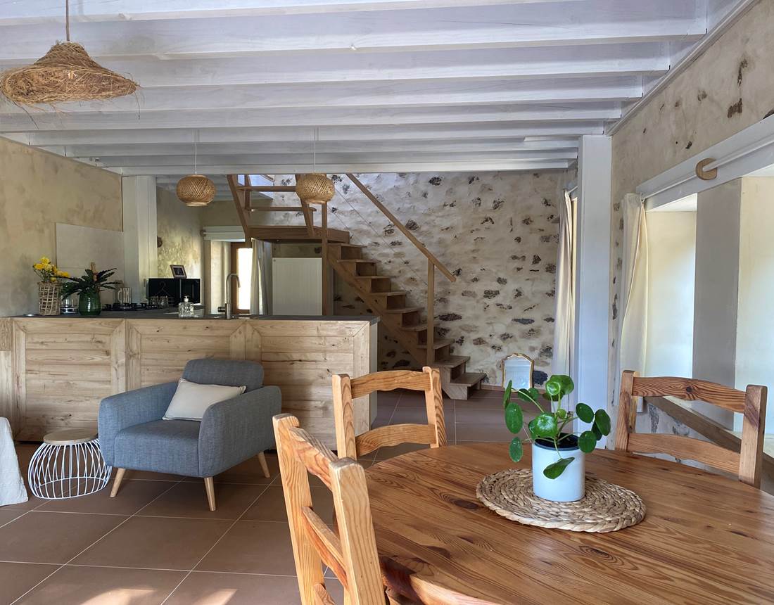 Gîte de la chevêche vue sur le séjour