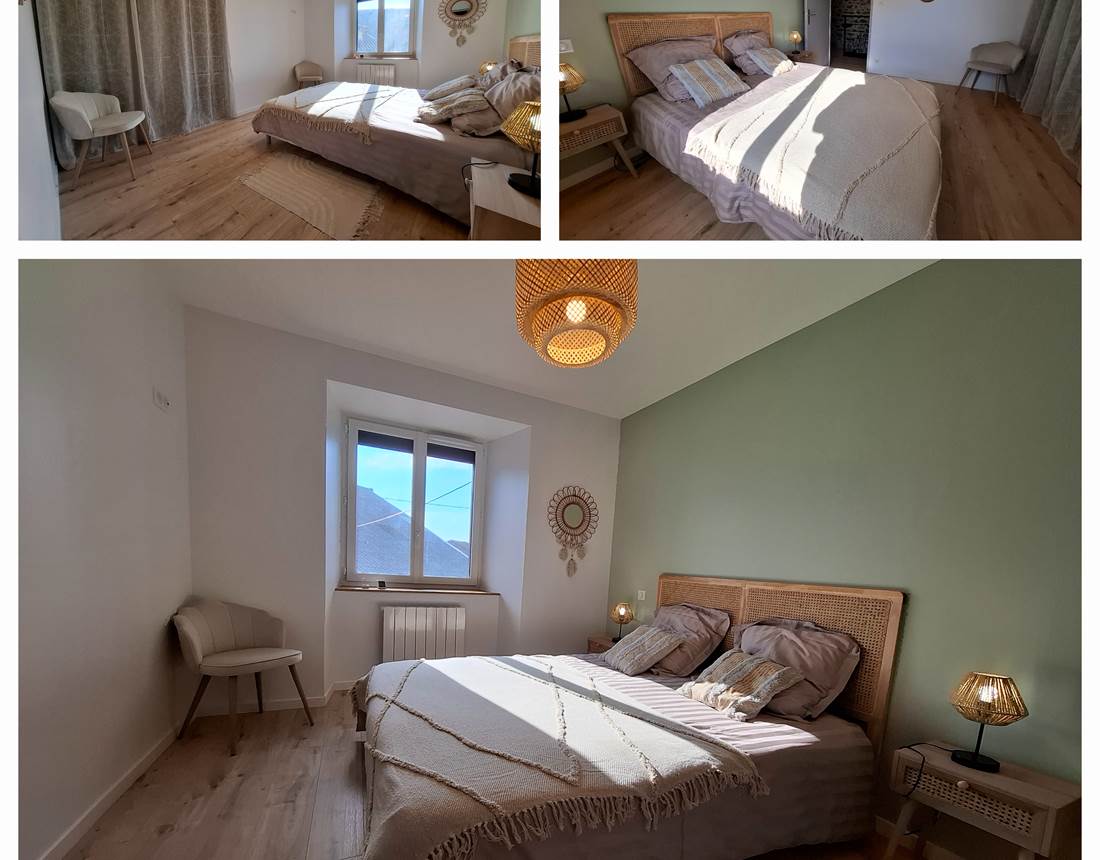 chambre double verte bohème clos des hirondelles limousin