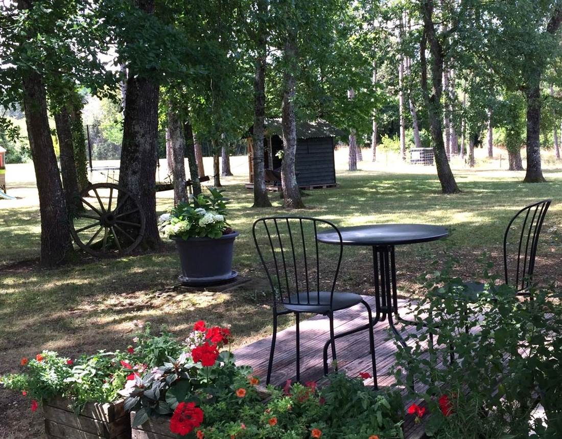 La terrasse de la chambre Perle