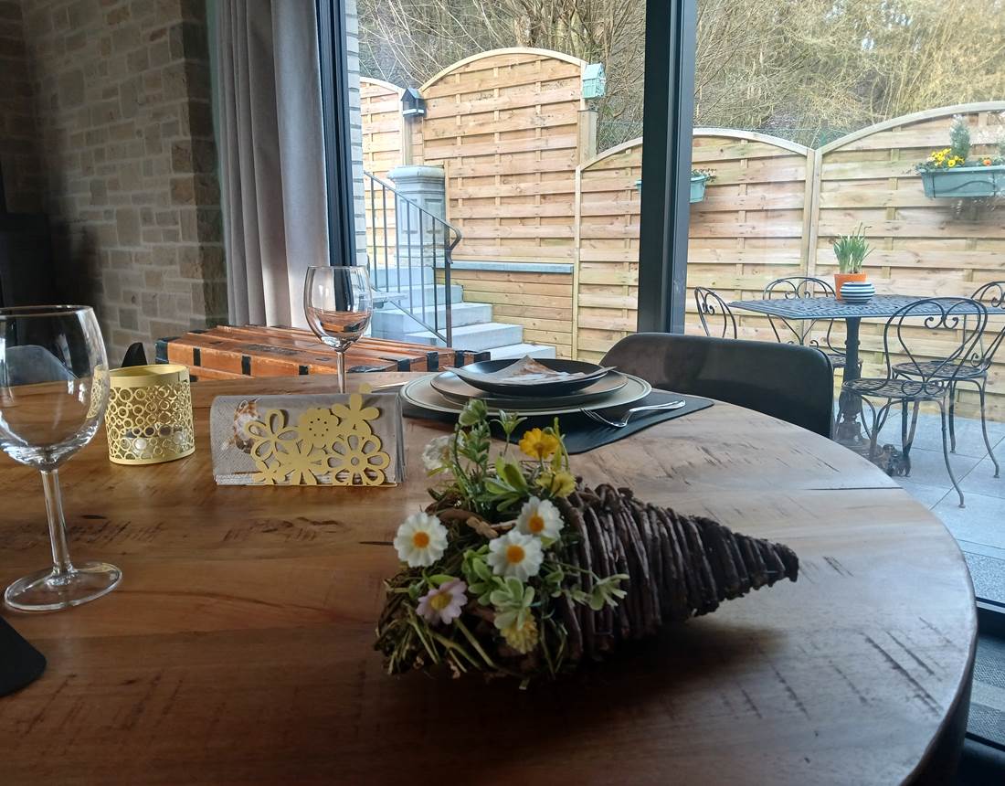 coin à manger décoration printanière