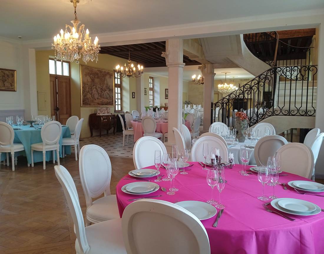 La salle de réception.