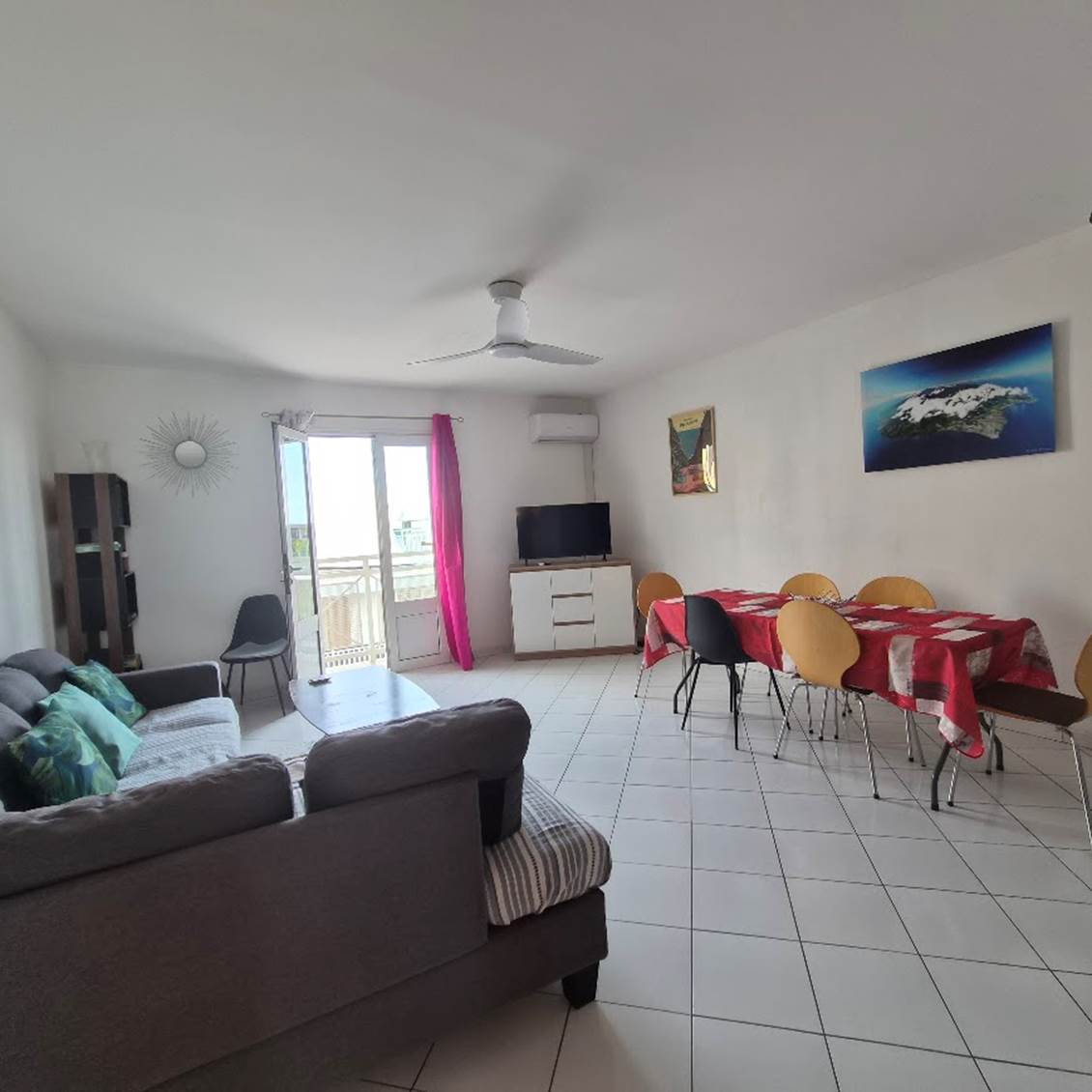 séjour, salon , climatiseur, ventilateur plafond