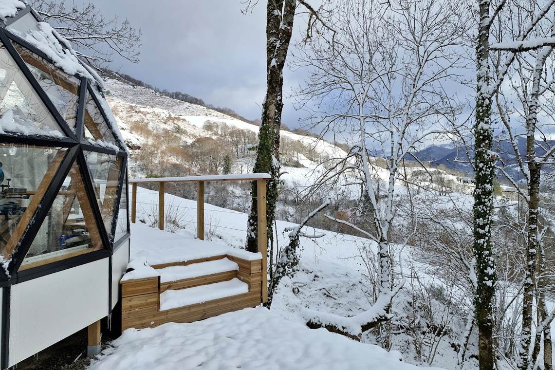 Entrée Bulle de neige hiver