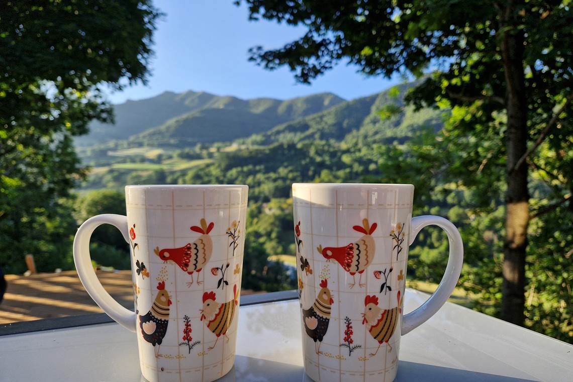 Vue de la terrasse du bas