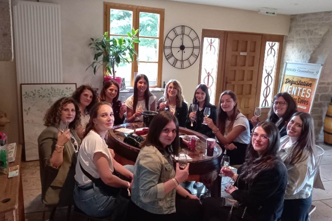 Dégustation des vins en groupe