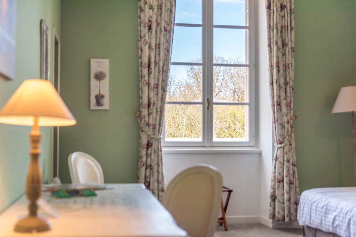 Chambre Verte Château double ou quadruple avec bureau