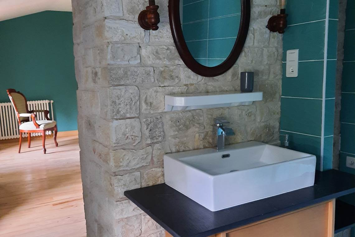 Salle de bain chambre Amazonite