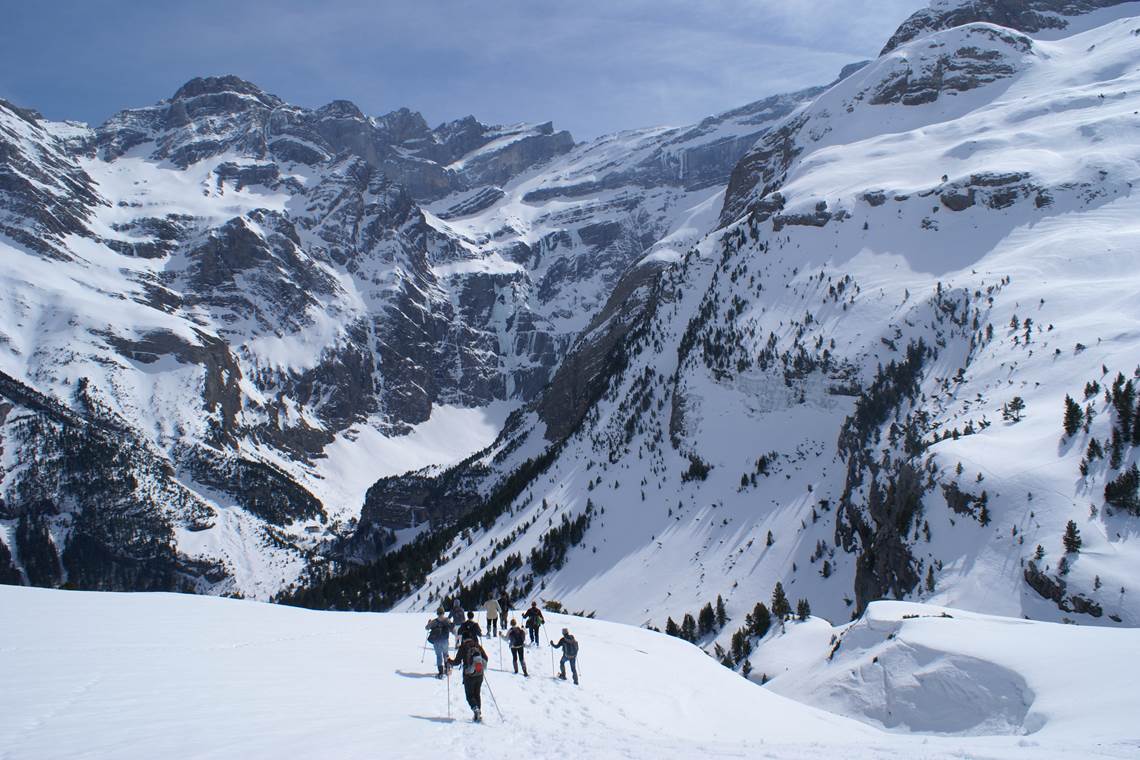 Randonnée hivernale au cirque de Gavarnie