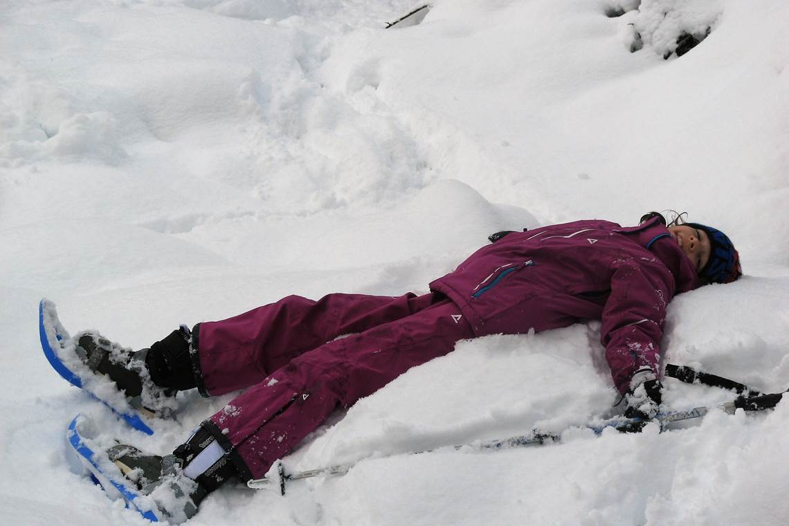 Sieste dans le neige