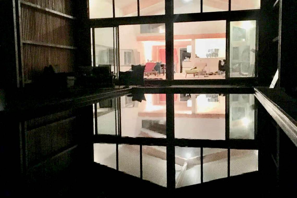 La terrasse vue de nuit