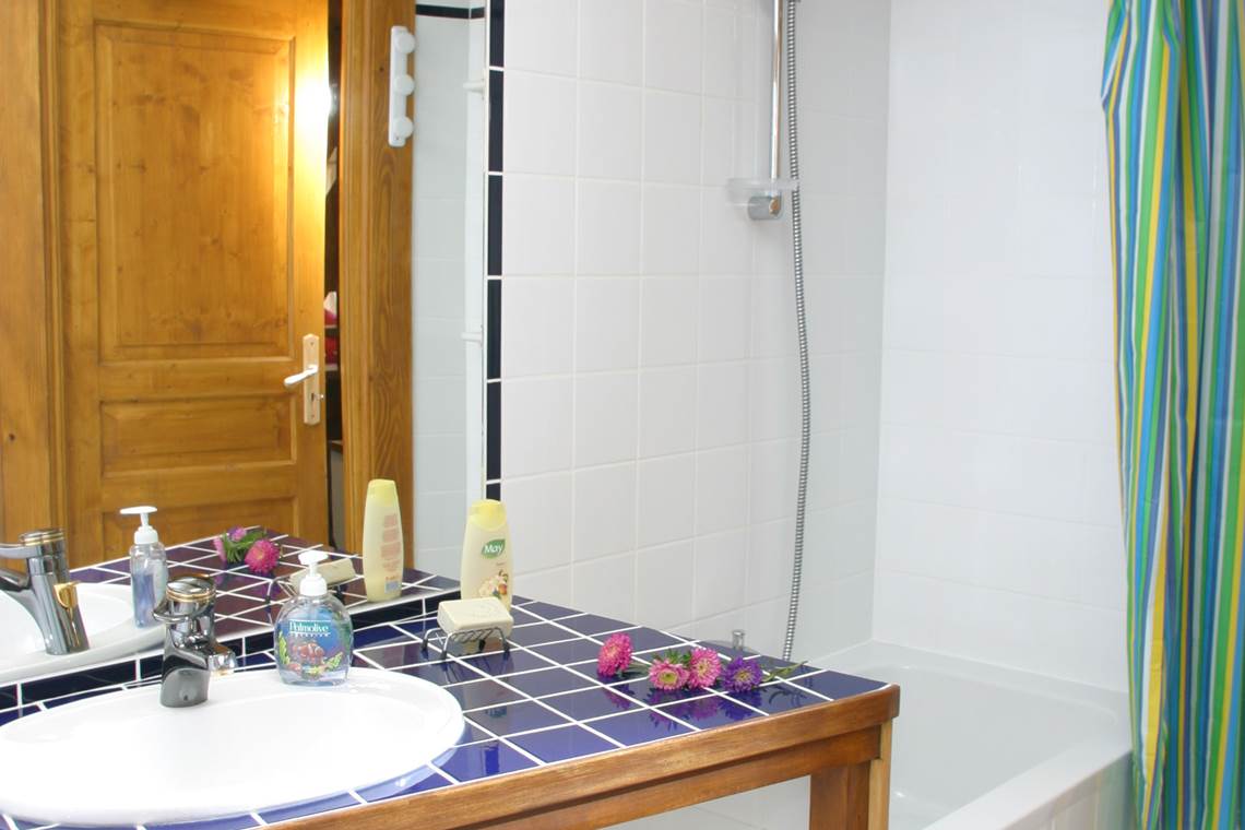 Salle de bain avec baignoire sabot et WC