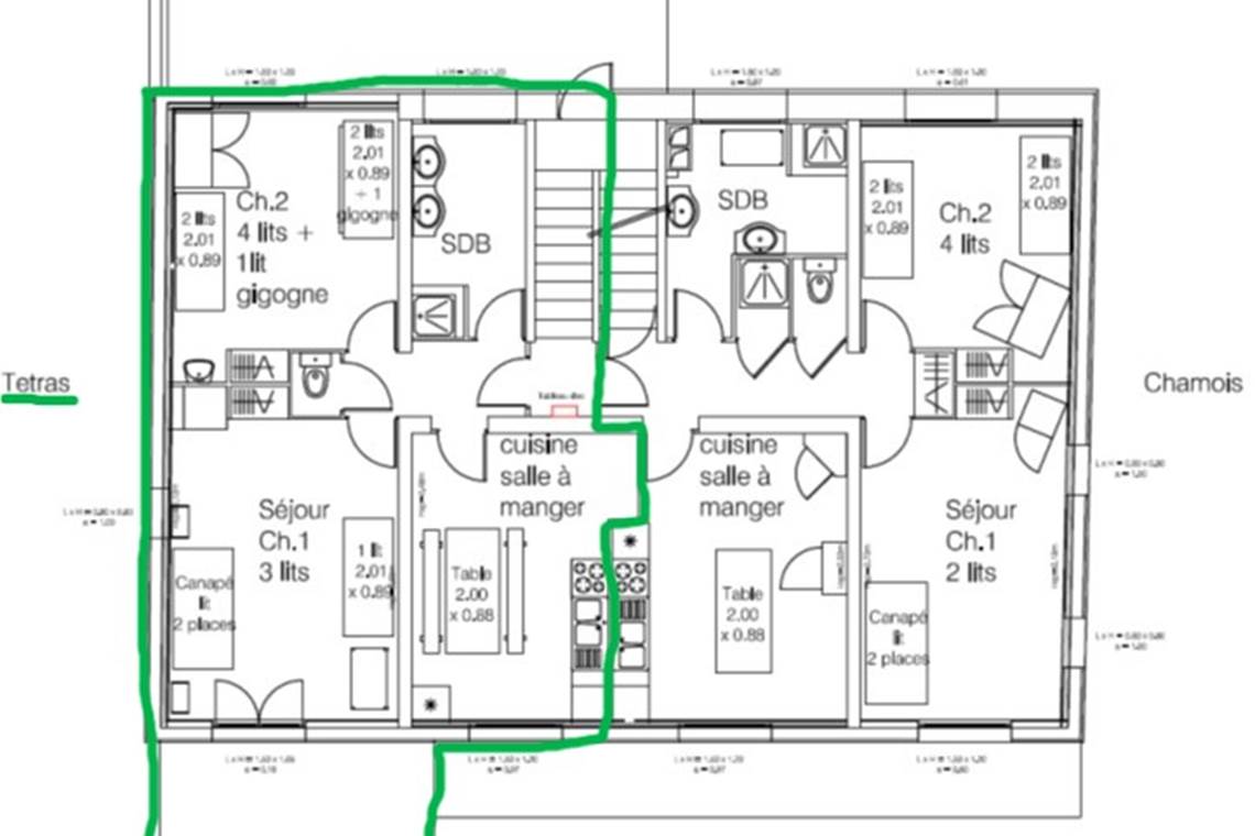 Appartement Tétras (plan)