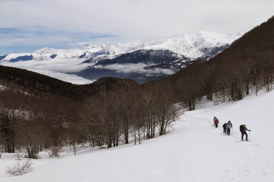 Progression à raquettes en Val d'Azun