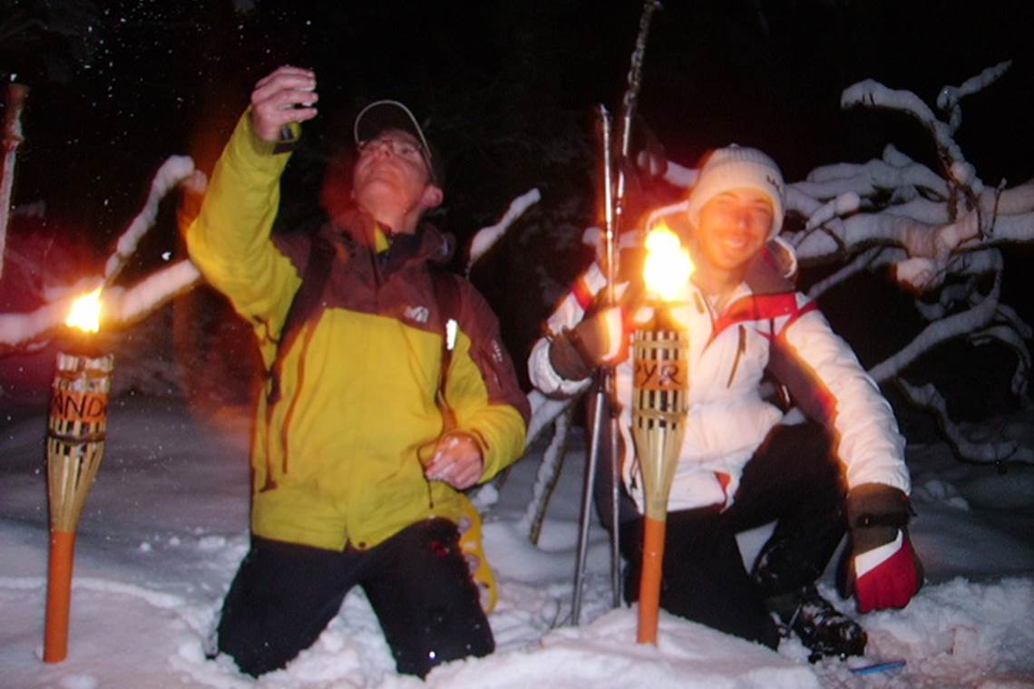 Balade nocturne hivernale à Cauterets