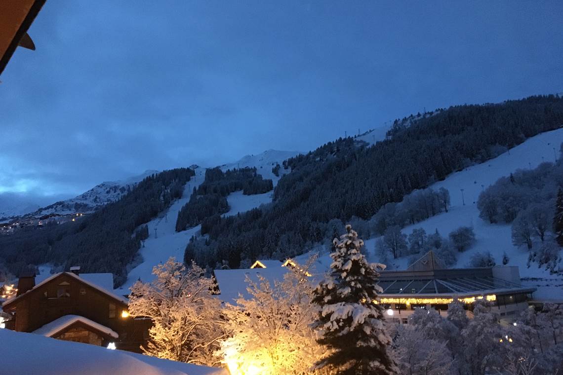depuis le balcon vue sur le parc olympique et les pistes