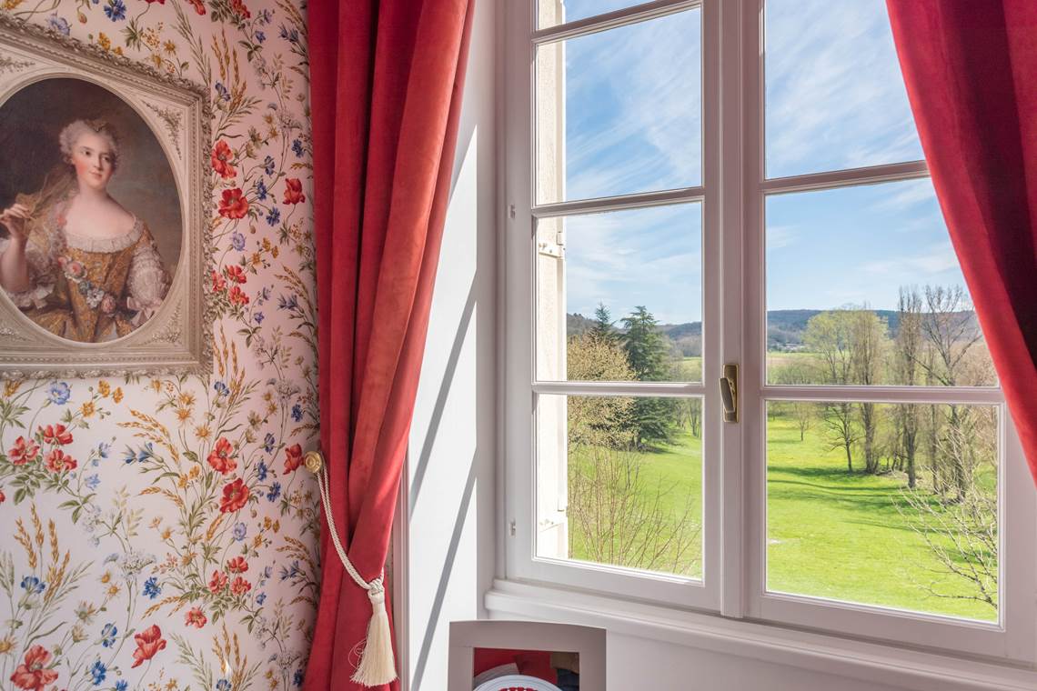 Chambre Coquelicots vue sur prairie