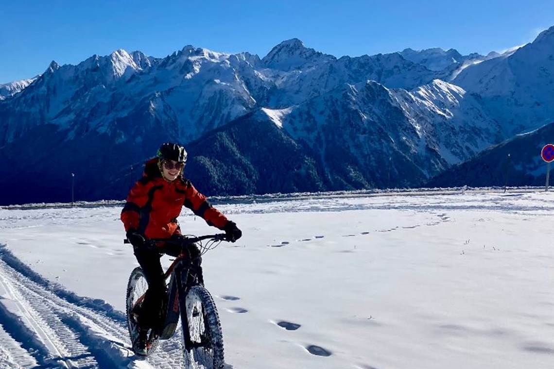 VTT électrique sur neige à Superbagnères