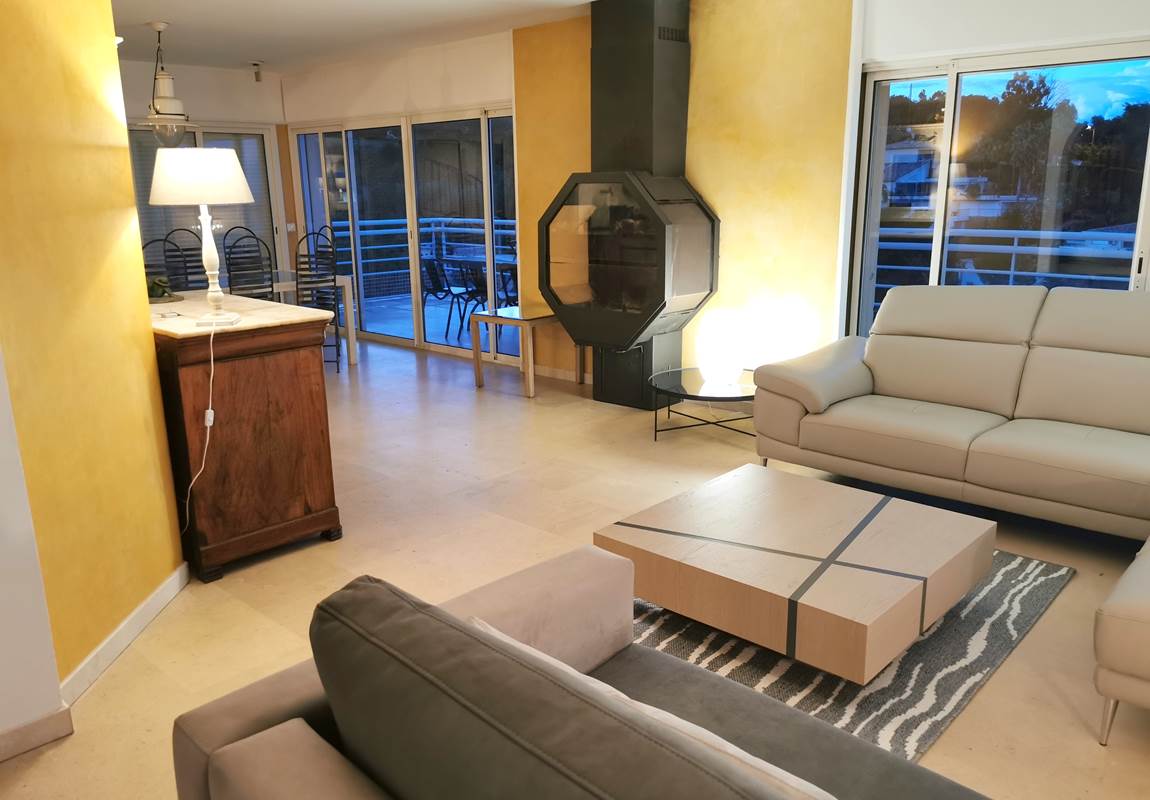 amazing south france riviera villa large double living room with fireplace-page
