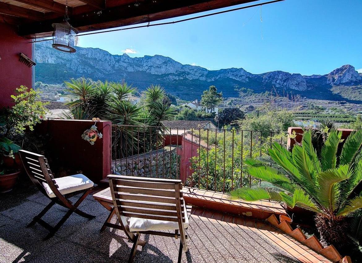 View on the terrace in summer