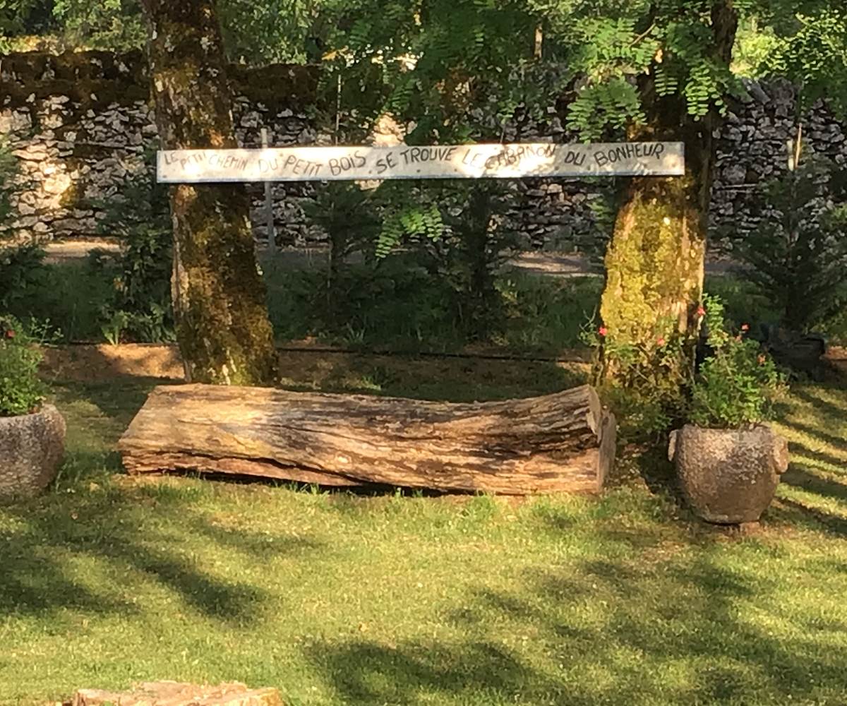 un endroit du parc ,un message