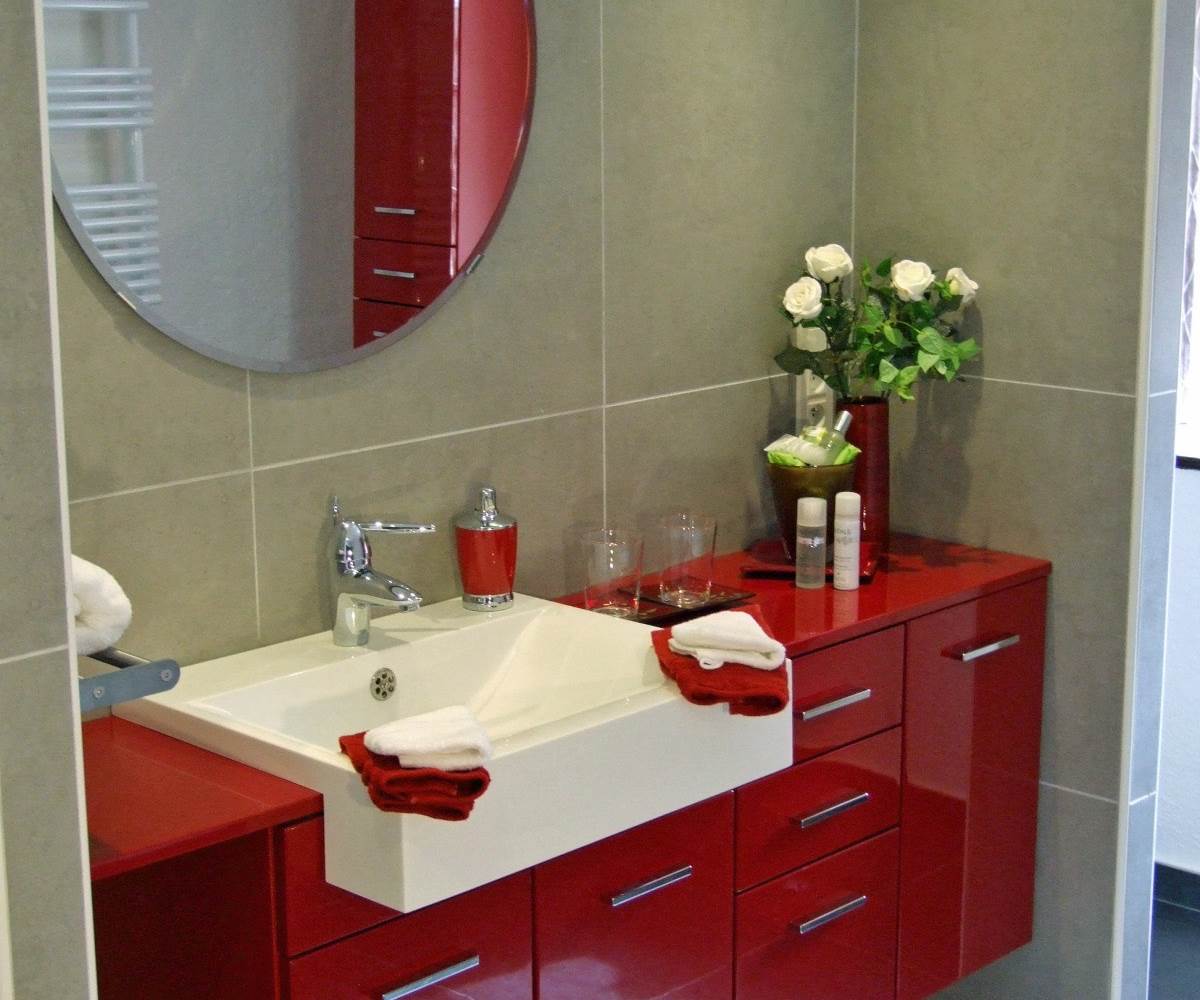 La salle d'eau de la chambre Cannelle