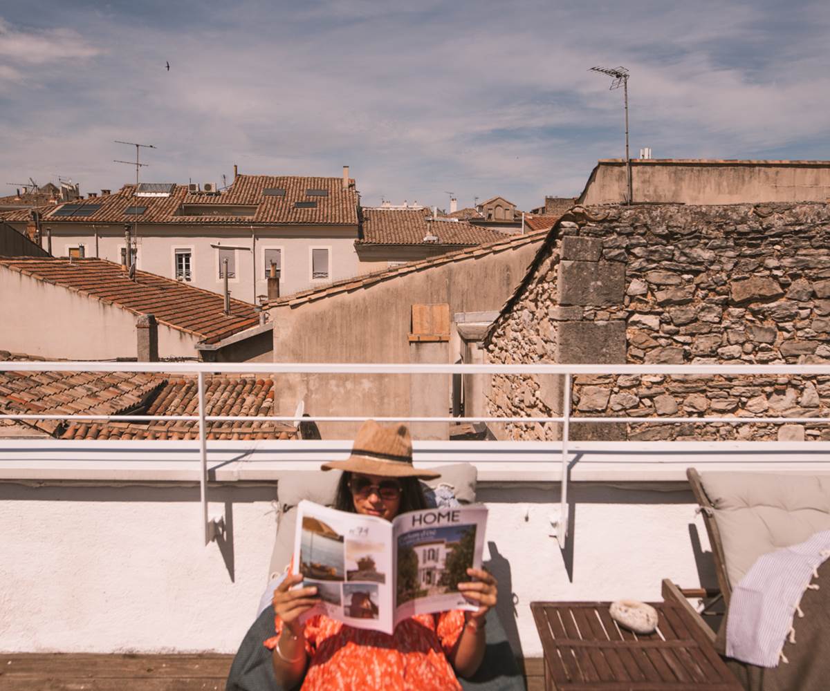 a magazine & sun