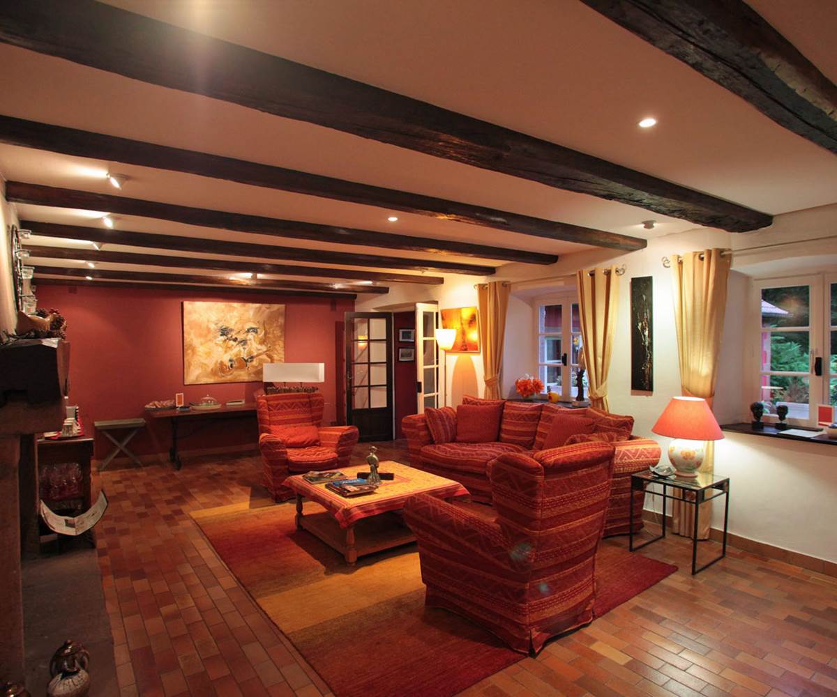 Salon avec cheminée