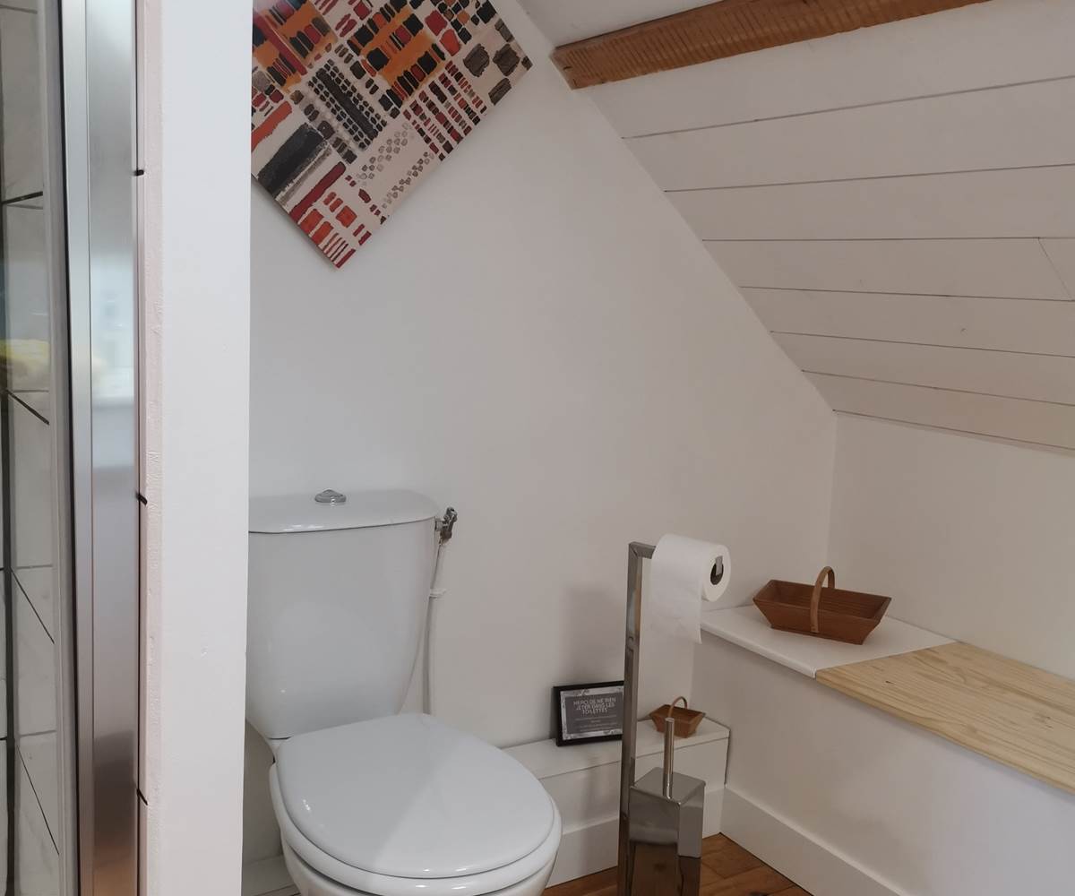 toilettes privées de la chambred'hôte Les 3 cèdres du Moulin de La Retardière à Orvault