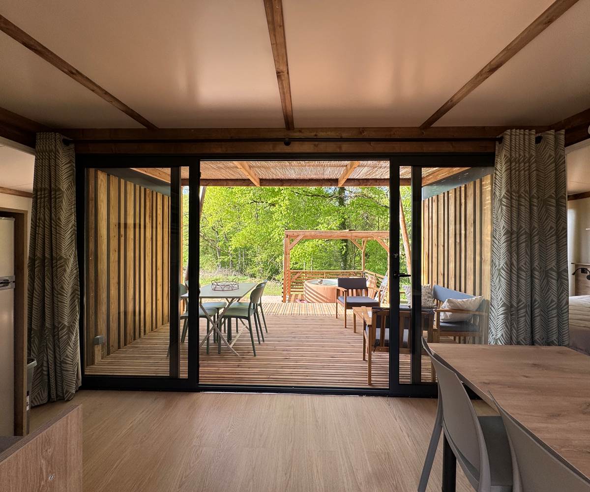 Vue terrasse Cottage Lodge