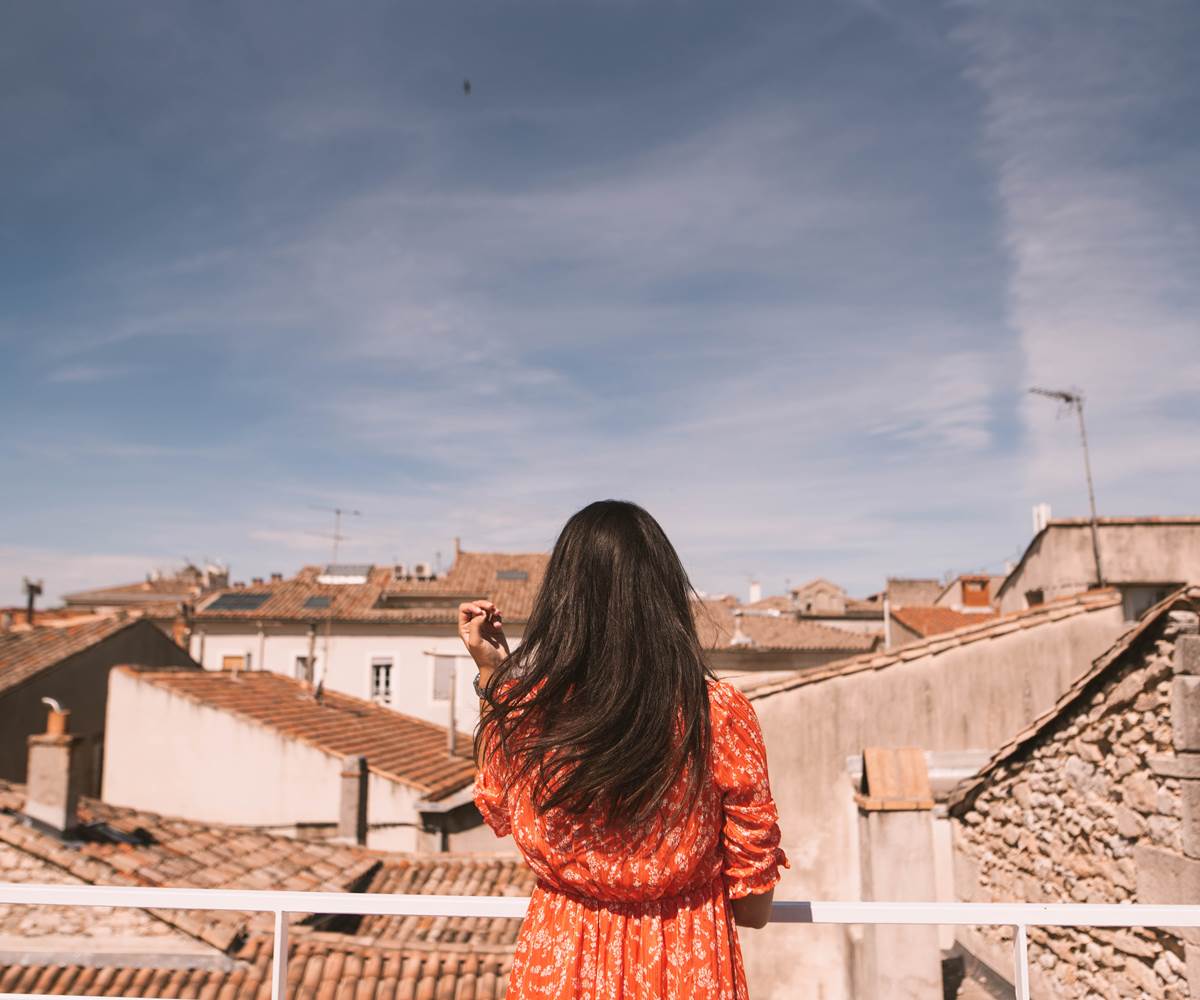 being outside on the biggest rooftop