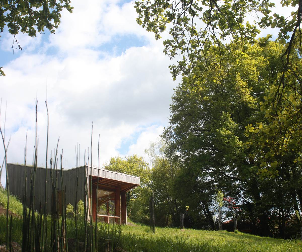 Vu de la mare, un gîte en Limousin