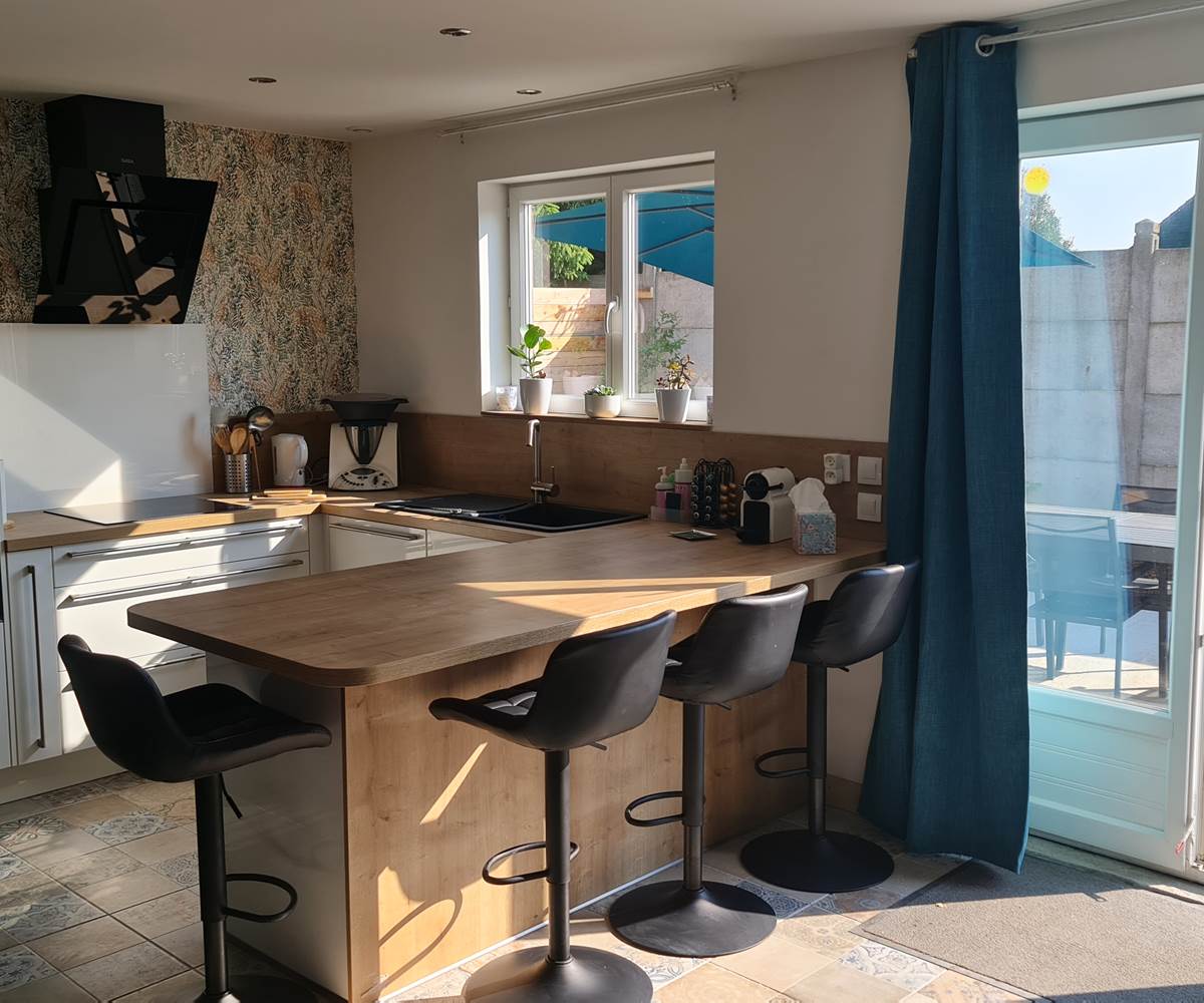 Logement avec grande cuisine ouverte pour savourer un week-end  en famille près de Lille