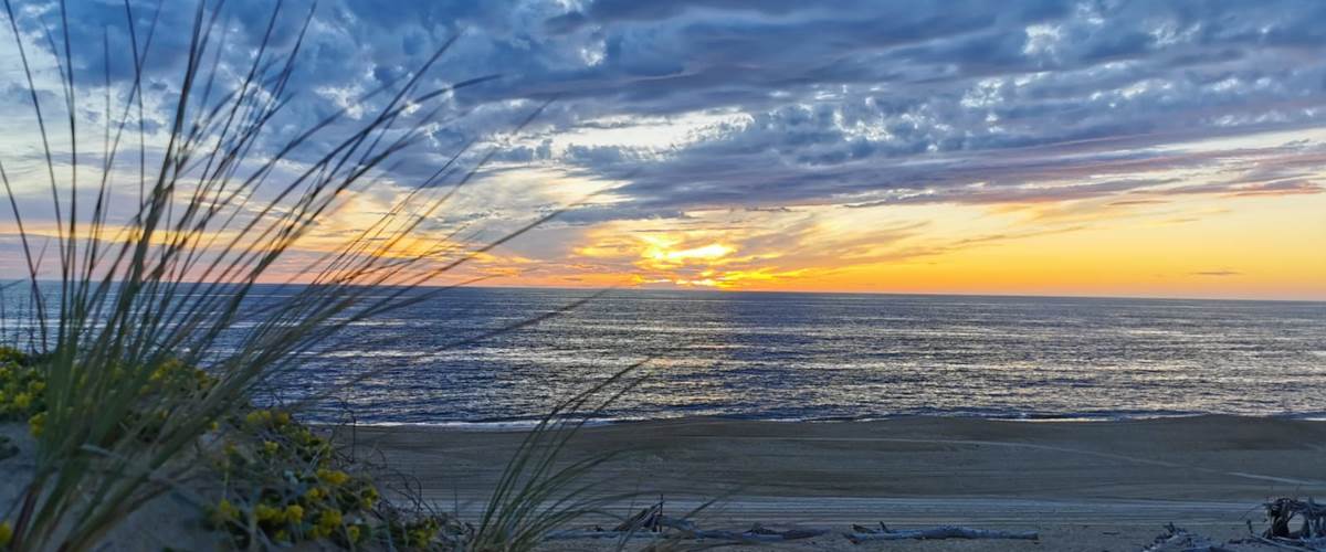 Coucher de soleil sur la plage de Labenne