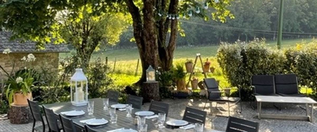 Domaine du Vidal - La table d'hotes en terrasse