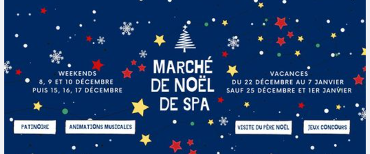 Marché de Noël à Spa et sa patinoire