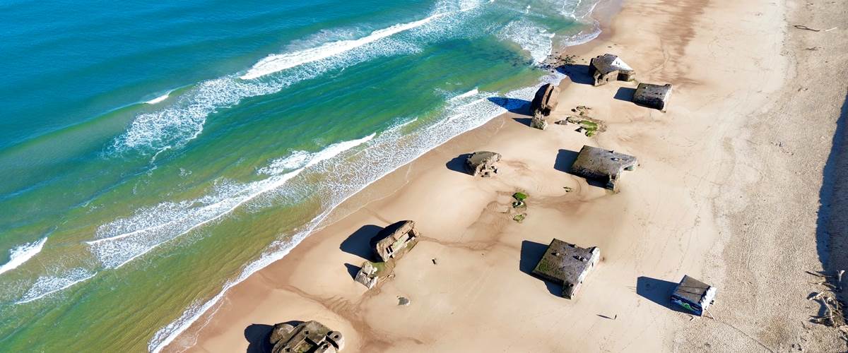 La plage de Capbreton vue du ciel