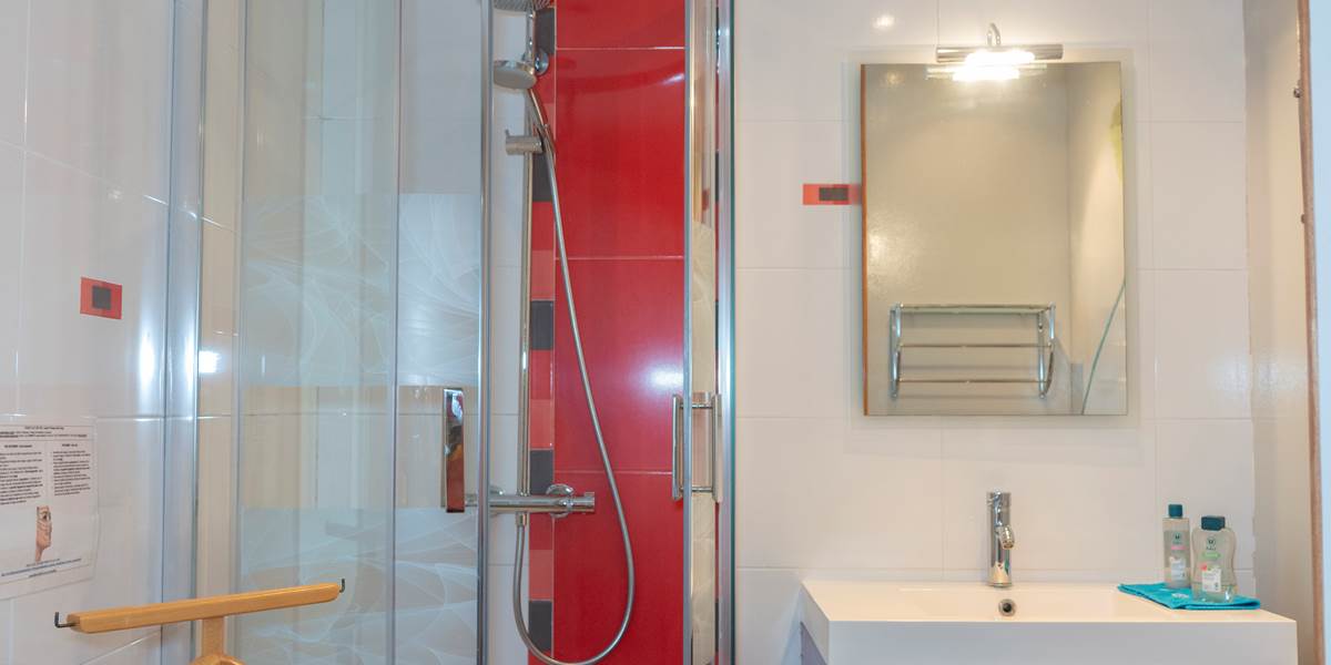 salle de bain vasques - gel douche  et shampoing  de courtoisie
