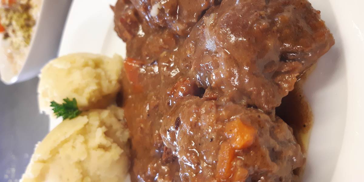 carbonade, boeuf limousin mijoté à la bière de 1000 vaches et purée