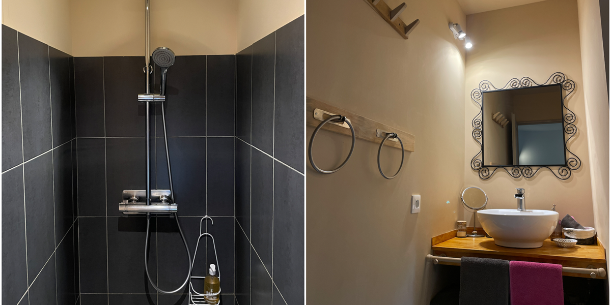 Salle d'eau & Douche à l'italienne - Chambre MAUZAC (RDC)